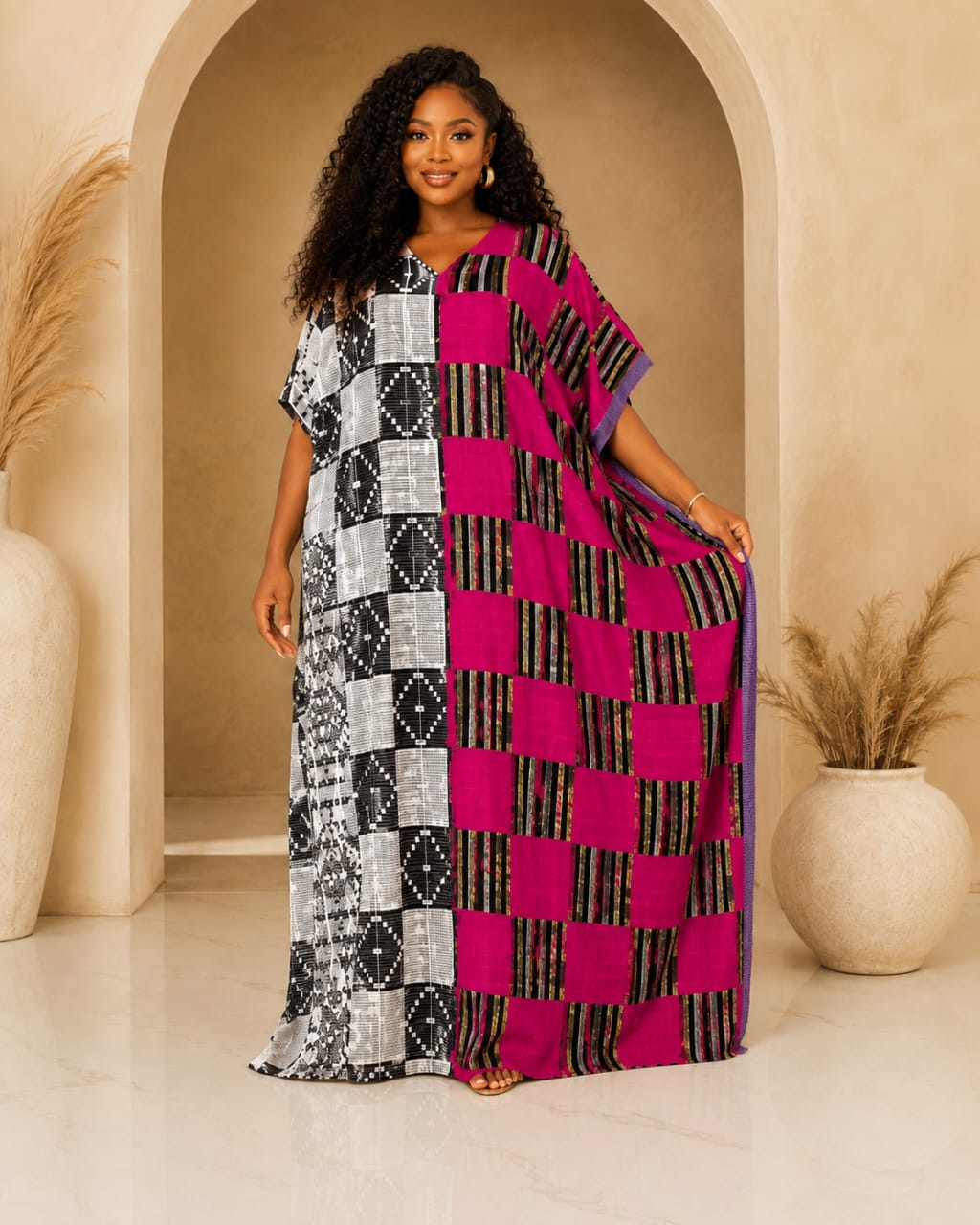 Luxe Patchwork Maxi Kaftan