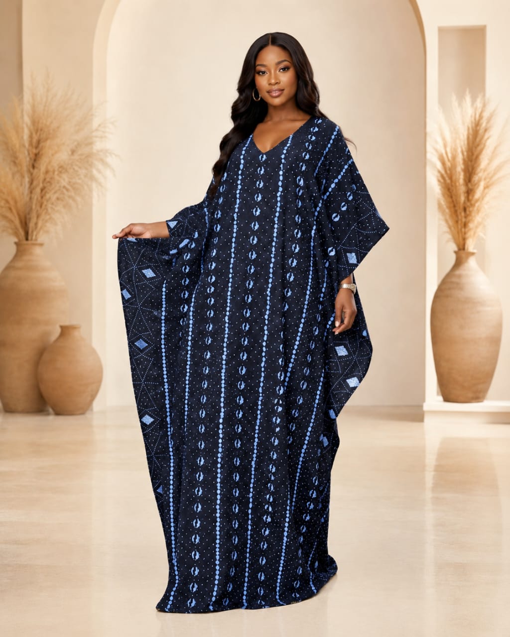 Midnight Indigo Luxe Kaftan
